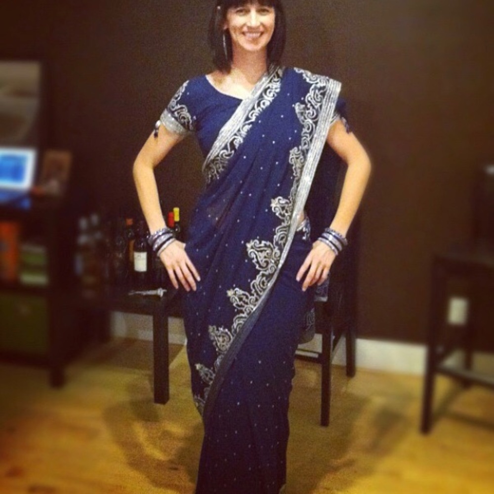 Navy blue saree / sari